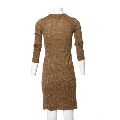 Pre-owned Chanel Gold Wool Dress