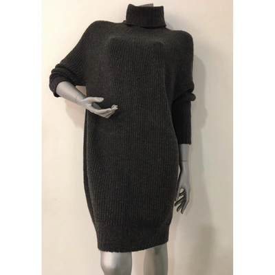 Pre-owned Agnona Cashmere Dress In Grey