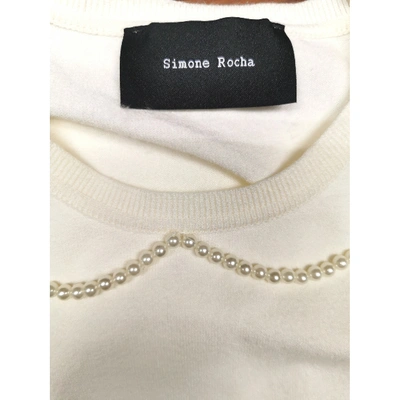 Pre-owned Simone Rocha Jumper In Ecru