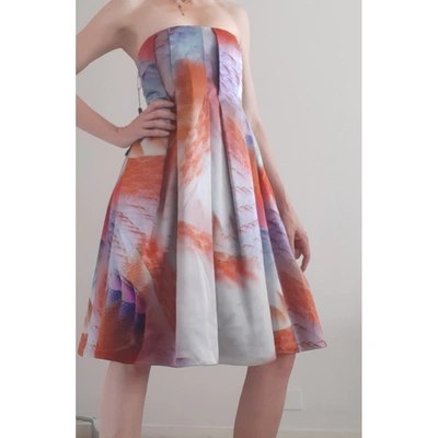 Pre-owned Giorgio Armani Silk Mid-length Dress In Multicolour