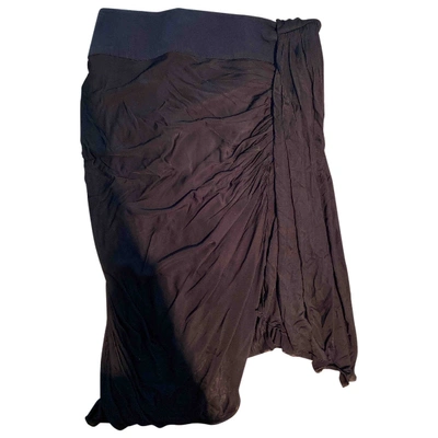 Pre-owned Emilio Pucci Silk Mid-length Skirt In Black