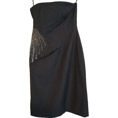 EMANUEL UNGARO Pre-owned Wool Dress In Anthracite