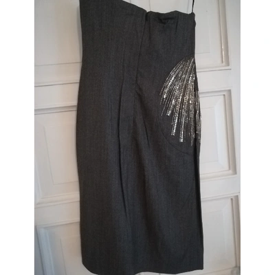 Pre-owned Emanuel Ungaro Wool Dress In Anthracite