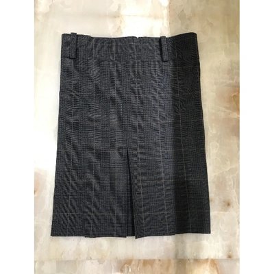 Pre-owned Balenciaga Wool Mid-length Skirt In Blue