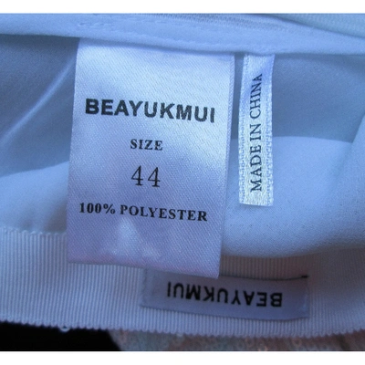 Pre-owned Beayukmui Mini Skirt In White