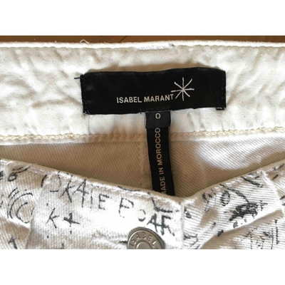 Pre-owned Isabel Marant Étoile Slim Jeans In White