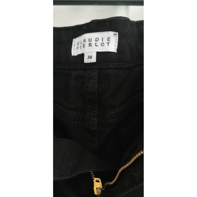 Pre-owned Claudie Pierlot Slim Jeans In Black