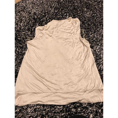 Pre-owned Gucci Silk Top In Beige