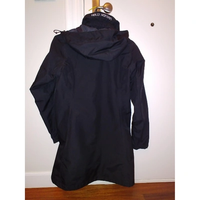 Pre-owned Helly Hansen Black Cotton Trench Coat