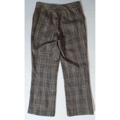 Pre-owned Akris Wool Trousers In Multicolour