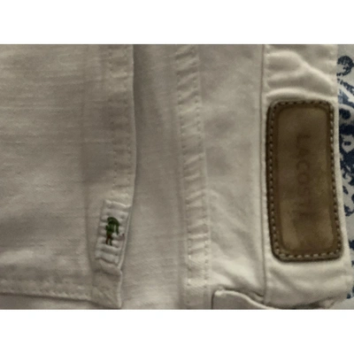 Pre-owned Lacoste White Denim - Jeans Shorts