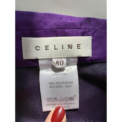 Pre-owned Celine Silk Shirt In Purple
