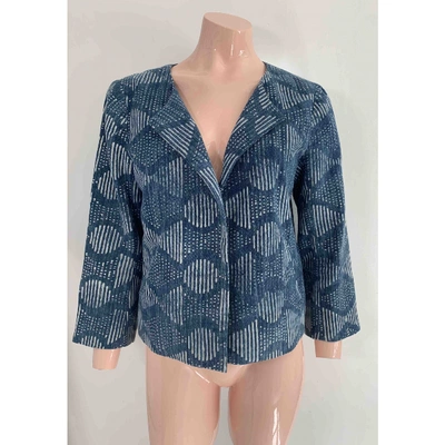 Pre-owned Eileen Fisher Short Vest In Blue