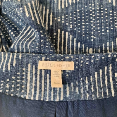 Pre-owned Eileen Fisher Short Vest In Blue