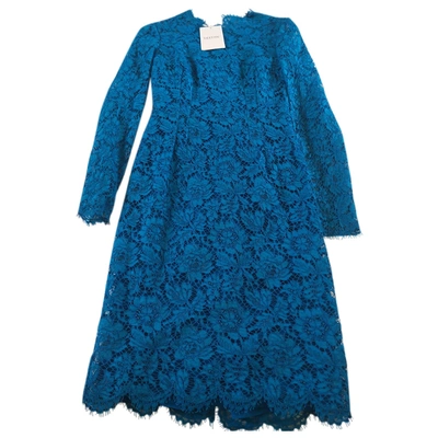 Pre-owned Valentino Mid-length Dress In Turquoise