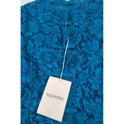 Pre-owned Valentino Mid-length Dress In Turquoise
