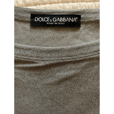 Pre-owned Dolce & Gabbana Metallic Viscose Top
