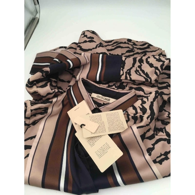 Pre-owned Roberto Cavalli Silk Shirt In Brown