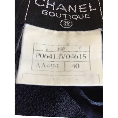 Pre-owned Chanel Wool Skirt In Blue