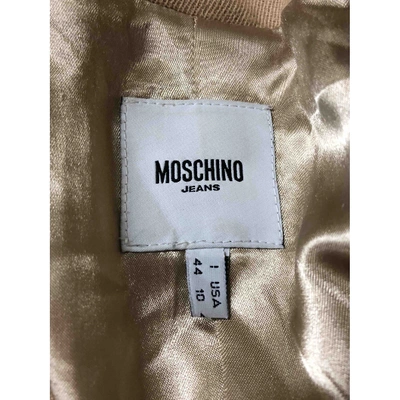 Pre-owned Moschino Wool Coat In Camel