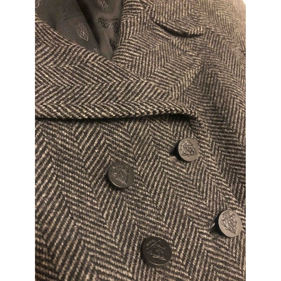 Pre-owned Gucci Wool Short Vest In Grey