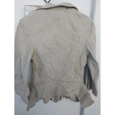 Pre-owned I Pinco Pallino Linen Short Vest In Beige