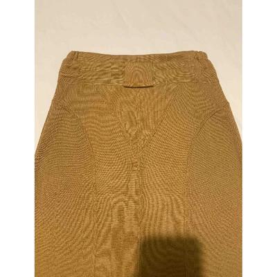 Pre-owned Alaïa Mid-length Skirt In Gold