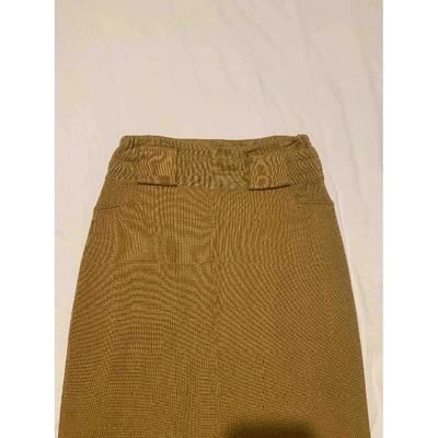 Pre-owned Alaïa Mid-length Skirt In Gold