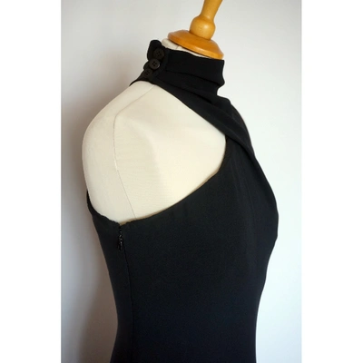 Pre-owned Giorgio Armani Silk Maxi Dress In Black