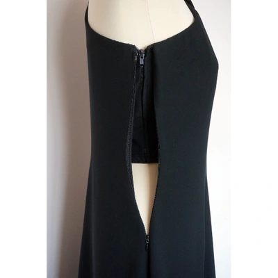 Pre-owned Giorgio Armani Silk Maxi Dress In Black