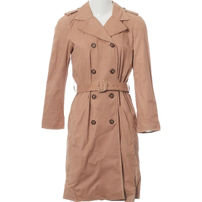 Pre-owned Prada Beige Leather Trench Coat