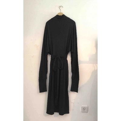 Pre-owned Alexander Terekhov Wool Mid-length Dress In Anthracite