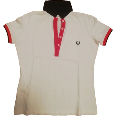 Pre-owned Fred Perry White Cotton Top