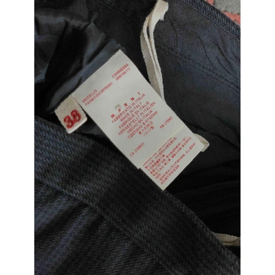 Pre-owned Marni Wool Chino Pants In Grey