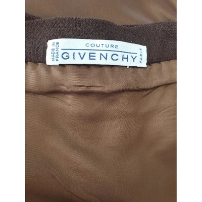 Pre-owned Givenchy Wool Suit Jacket In Brown