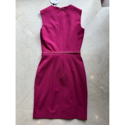 Pre-owned Blumarine Wool Mid-length Dress In Pink