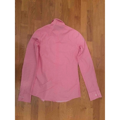 Pre-owned Aglini Pink Cotton Top