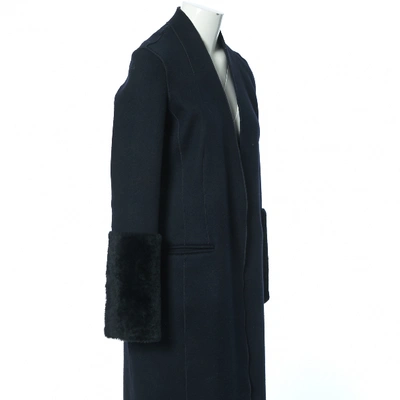 Pre-owned Amanda Wakeley Wool Coat In Black