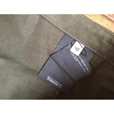 Pre-owned Balenciaga Khaki Cotton Trousers