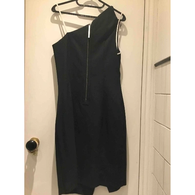 Pre-owned Helmut Lang Wool Mid-length Dress In Black