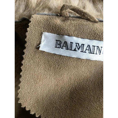 Pre-owned Balmain Camel Coat