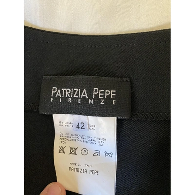 Pre-owned Patrizia Pepe Wool Mini Skirt In Black