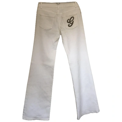 Pre-owned Gucci White Cotton Jeans