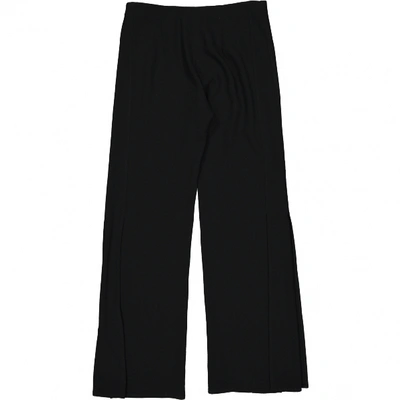 Pre-owned Valentino Wool Large Pants In Black