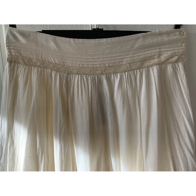 Pre-owned By Malene Birger Mid-length Skirt In Ecru