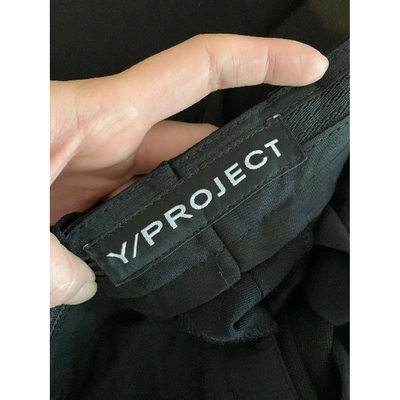 Pre-owned Y/project Black Wool Trousers