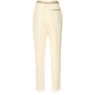 Pre-owned Azzaro Straight Pants In Ecru