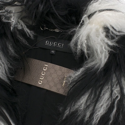 Pre-owned Gucci Black Shearling Coat