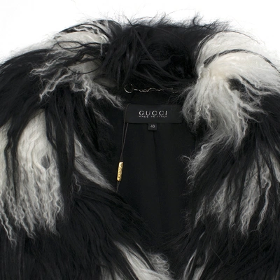 Pre-owned Gucci Black Shearling Coat