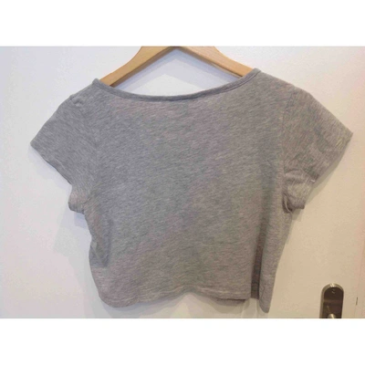 Pre-owned Topshop Tophop  Grey Cotton  Top
